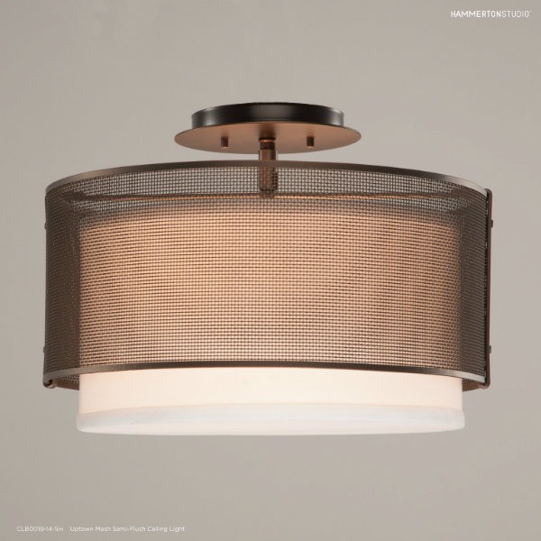 Add urban elegance and just the right amount of volume by incorporating an Uptown Mesh chandelier with a semi-flush mount to your interior space.