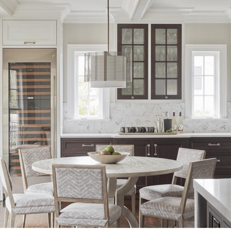 Downtown Mesh drum in modern farmhouse kitchen. 