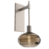 Hammerton Studio Coppa Tempo Sconce IDB0036-18-BS-OB in Beige Silver, Bronze Glass