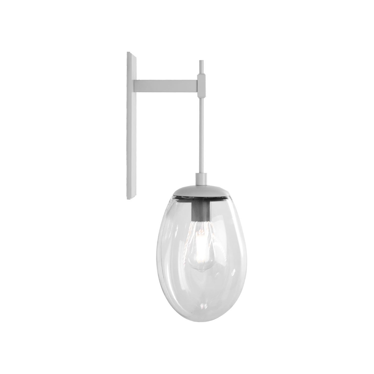 Meteo Tempo Sconce Beige Silver Clear Glass_002