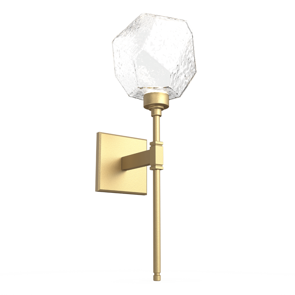 Hammerton Studio Gem Sconce IDB0039-08-GB-GC in Gilded Brass, Clear Glass