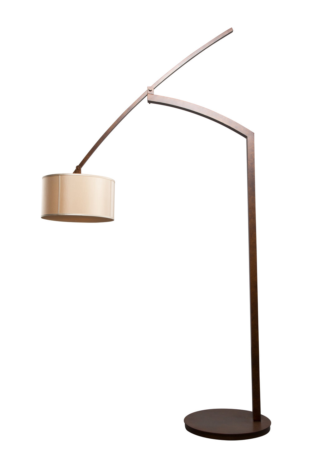 An oversized balanced arm floor lamp for a large mountain resort home. Custom design #DLA-B-004-9A-B