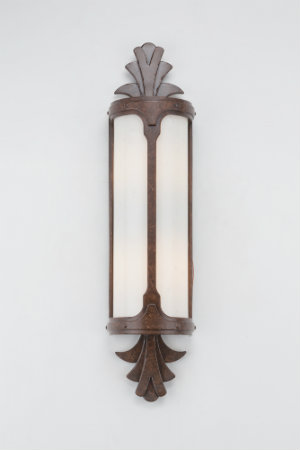  Art deco design is contemporized with this elegant sconce fixture, which can illuminate and decorate a grand stairway or great room. 