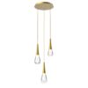 Hammerton Studio Raindrop multi-port chandelier featuring hand-blown glass and a round canopy.