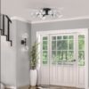 Gem Flush Mount and Double Sconce | Foyer context