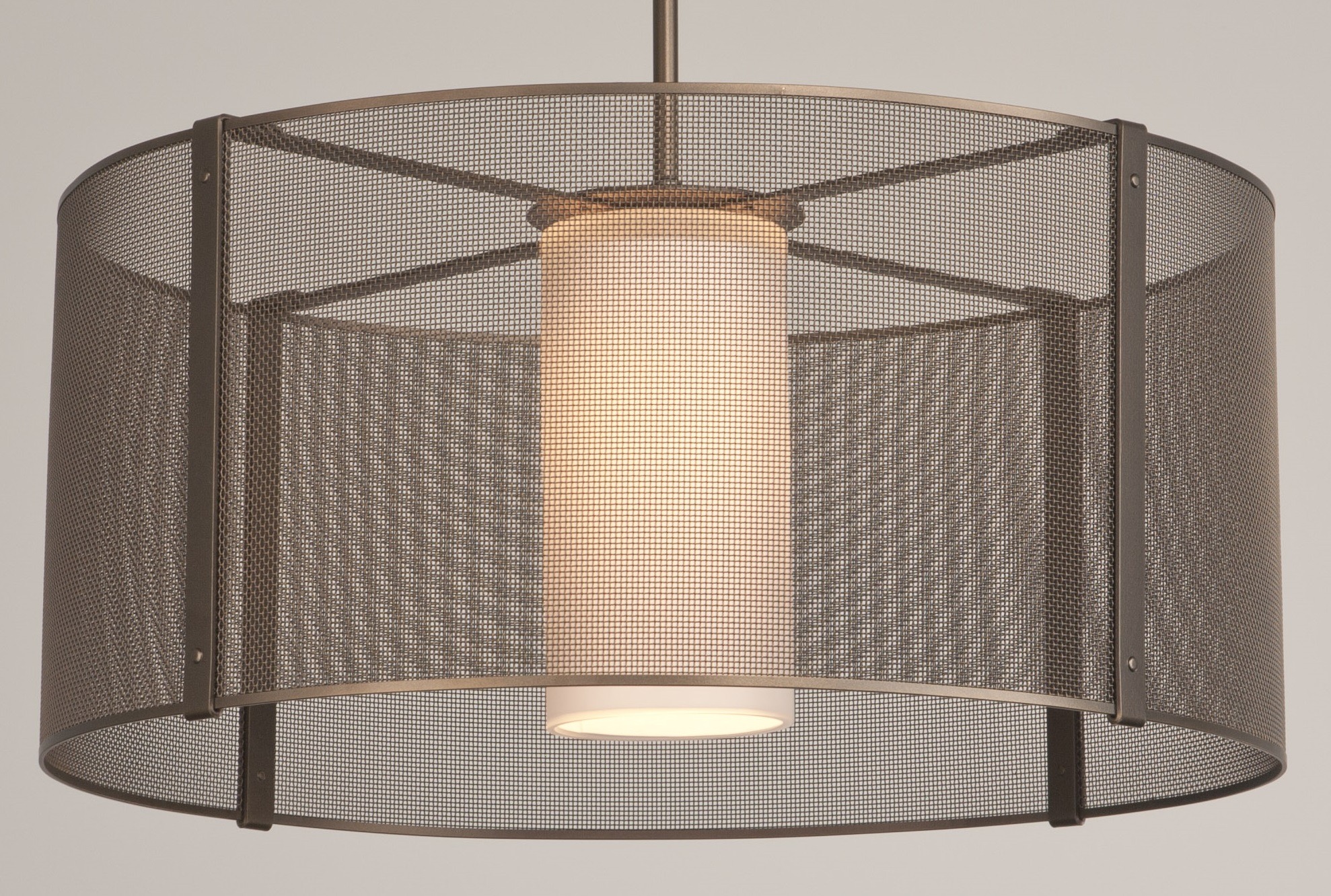 mesh drum chandelier