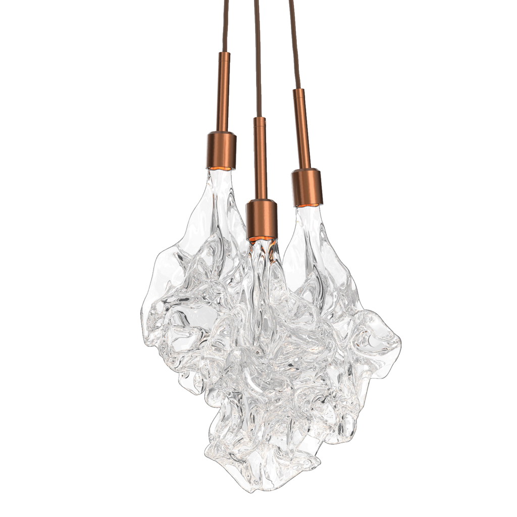 Hammerton Studio Blossom 3 Pendant Lights Cluster LAB0059-0A-BB-BC in Burnished Bronze