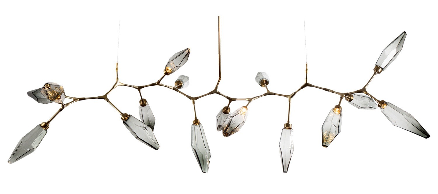 Custom Oversized Rock Crystal Modern Branch Lights