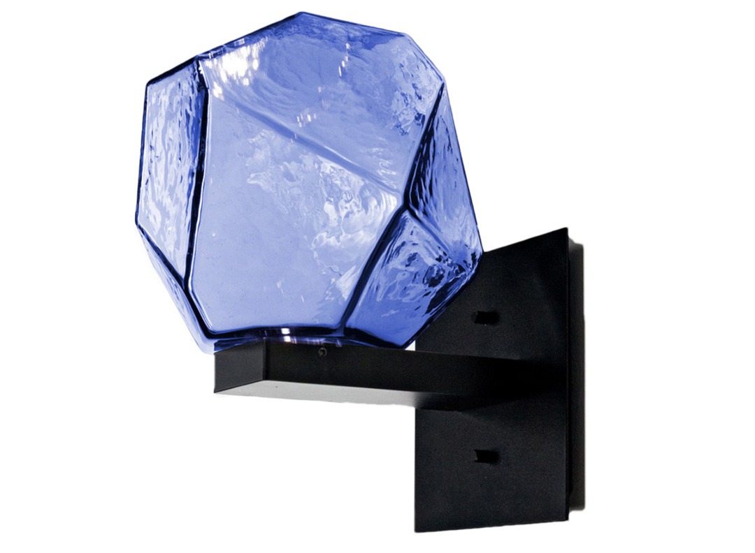 Custom Blue Gem Wall Sconce Light