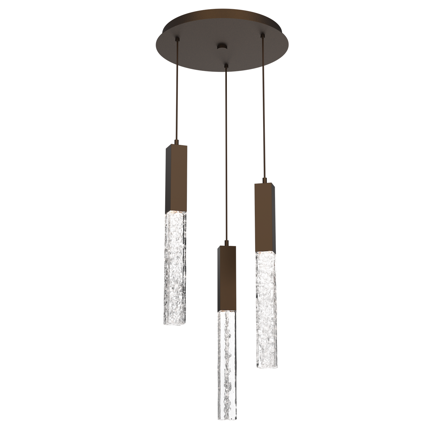 CHB0060-03-FB-GC-Hammerton-Studio-Axis-3-Light-Pendant-Chandelier-with-Flat-Bronze-finish-and-clear-cast-glass-and-LED-lamping