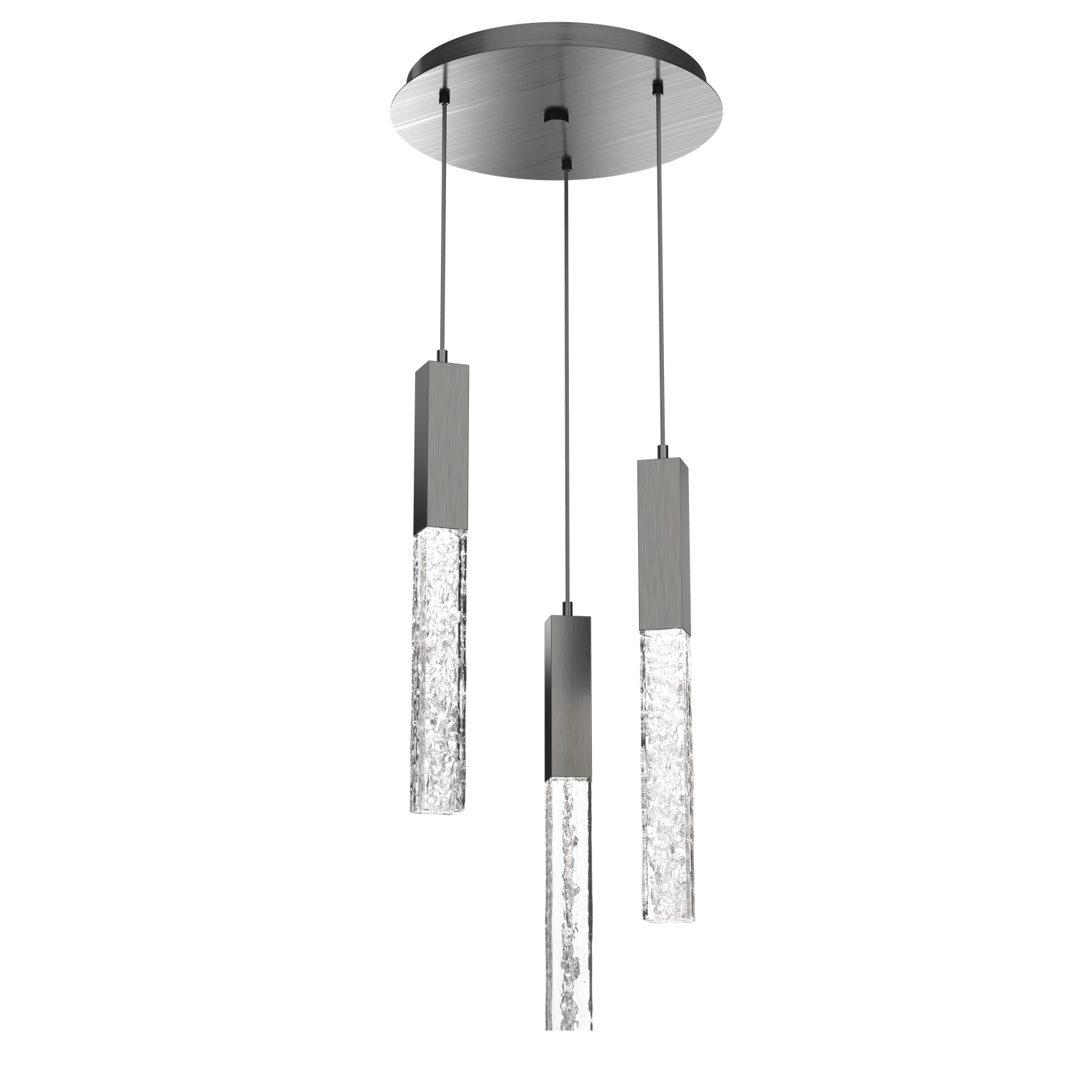 CHB0060-03-GM-GC-Hammerton-Studio-Axis-3-Light-Pendant-Chandelier-with-Gunmetal-finish-and-clear-cast-glass-and-LED-lamping