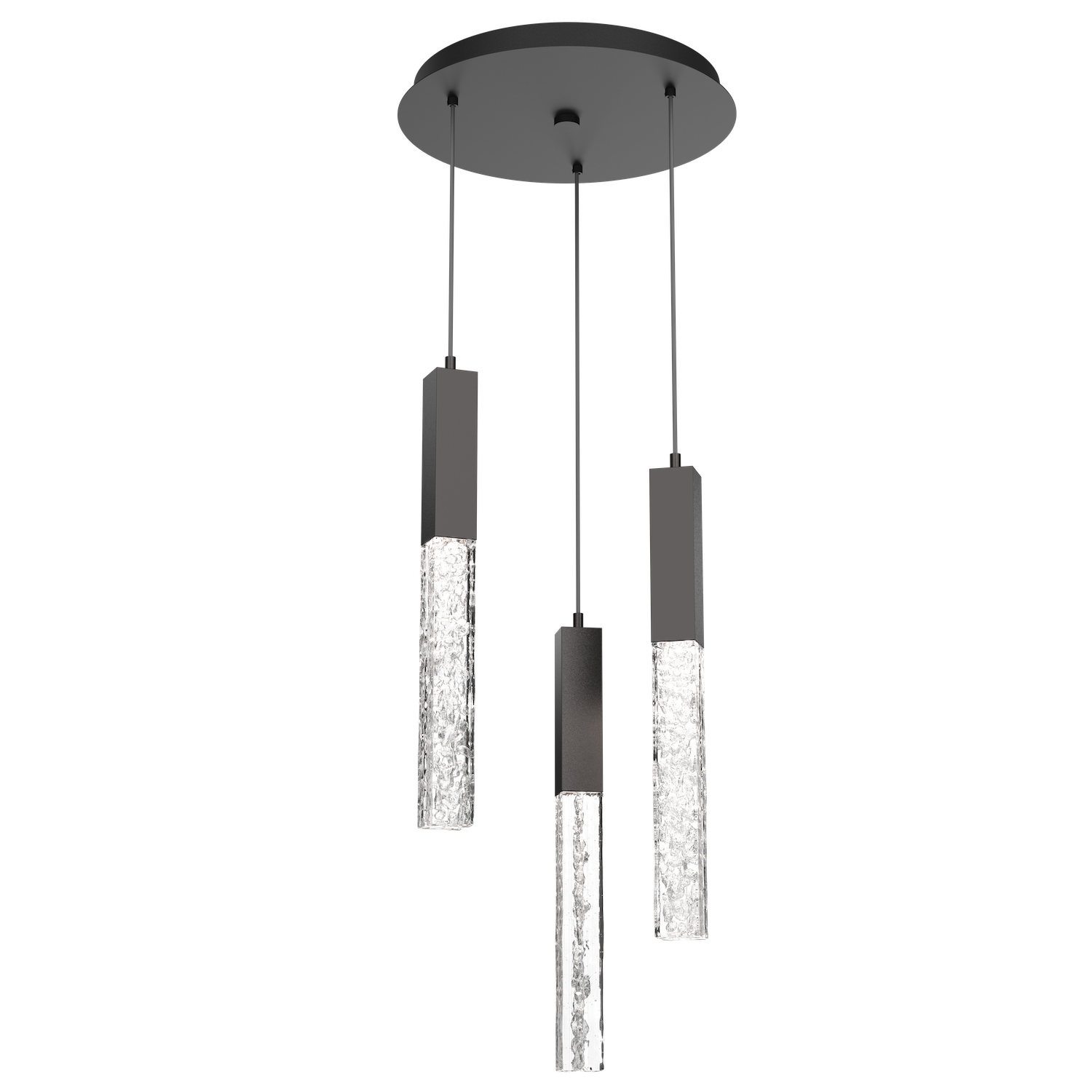 CHB0060-03-GP-GC-Hammerton-Studio-Axis-3-Light-Pendant-Chandelier-with-Graphite-finish-and-clear-cast-glass-and-LED-lamping
