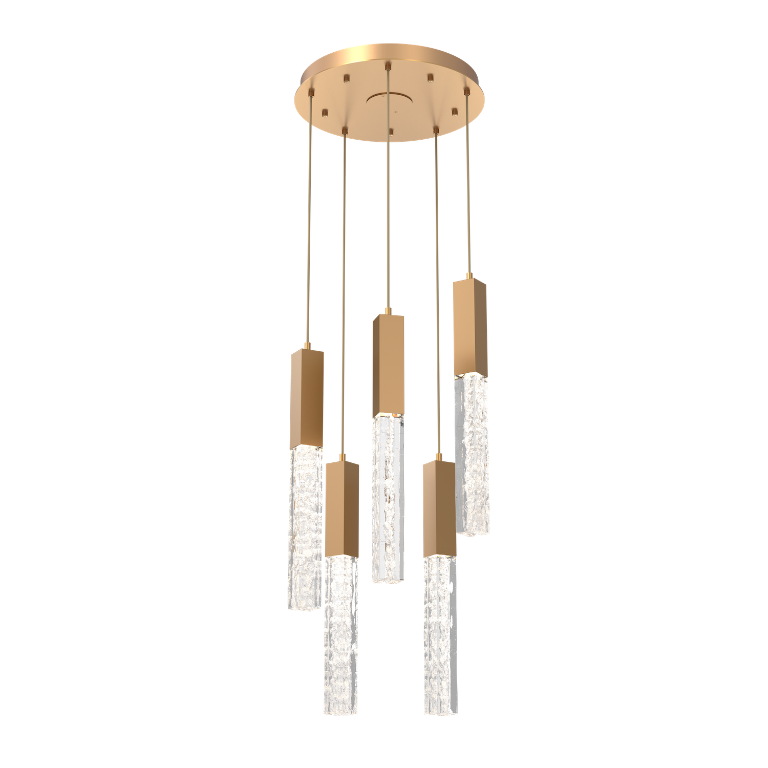 CHB0060-05-NB-GC-Hammerton-Studio-Axis-5-Light-Pendant-Chandelier-with-Novel-Brass-finish-and-clear-cast-glass-and-LED-lamping