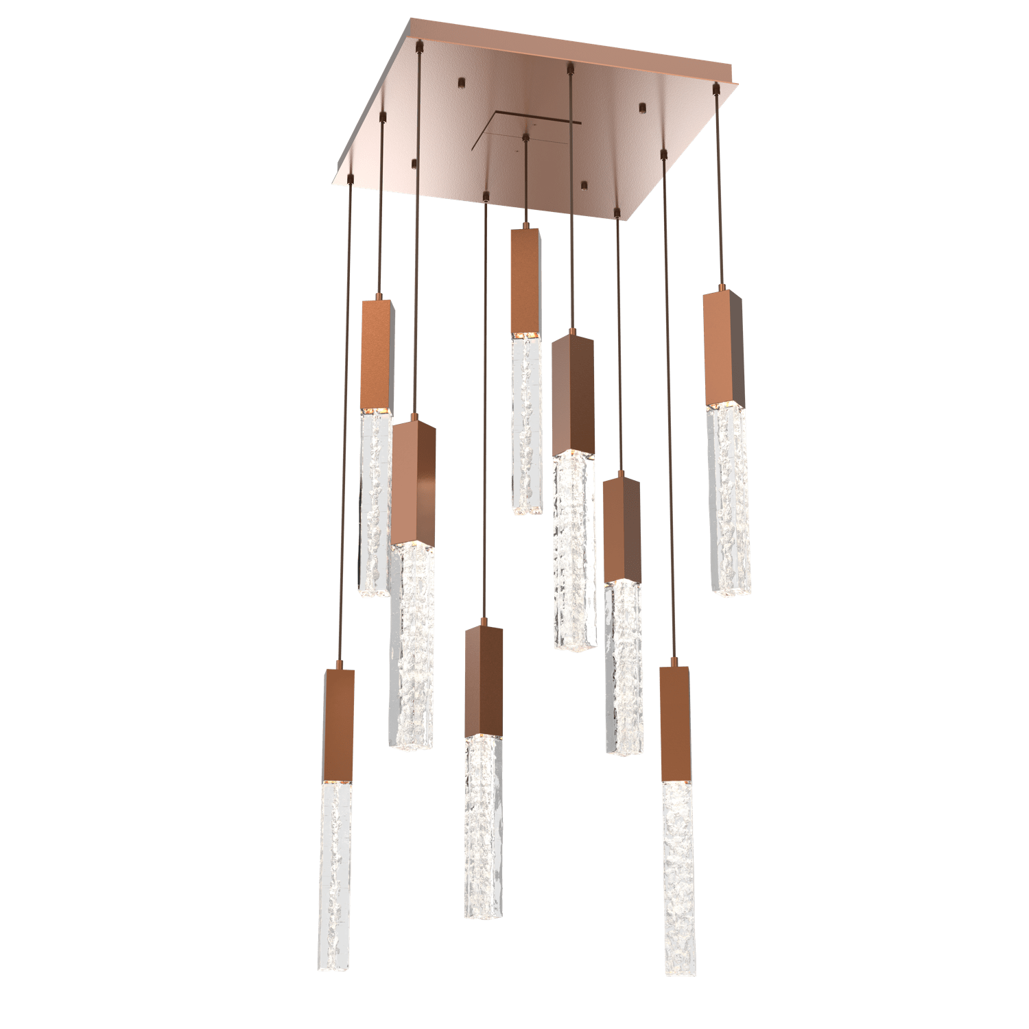 CHB0060-09-BB-GC-Hammerton-Studio-Axis-9-Light-Pendant-Chandelier-with-Burnished-Bronze-finish-and-clear-cast-glass-and-LED-lamping