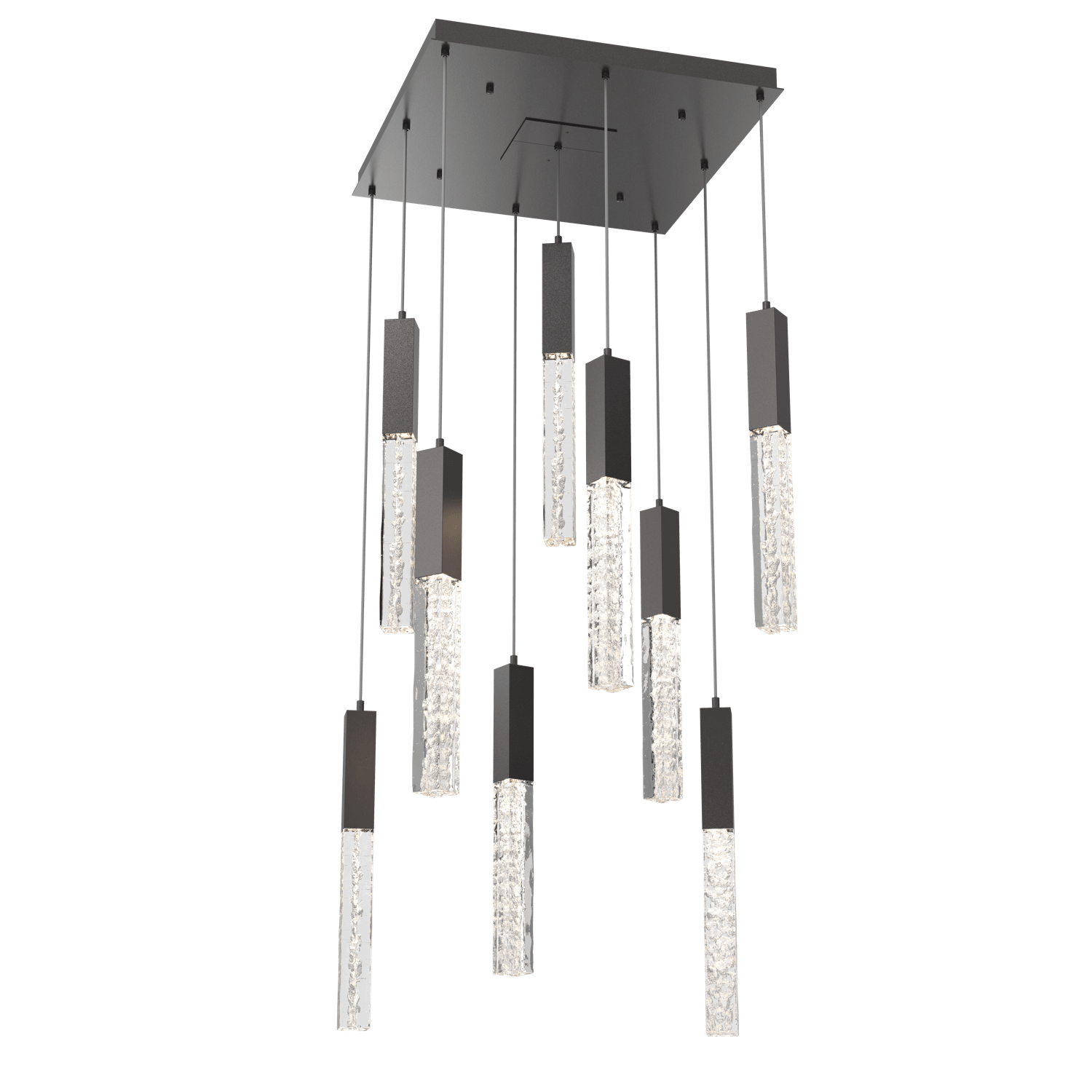 CHB0060-09-GP-GC-Hammerton-Studio-Axis-9-Light-Pendant-Chandelier-with-Graphite-finish-and-clear-cast-glass-and-LED-lamping