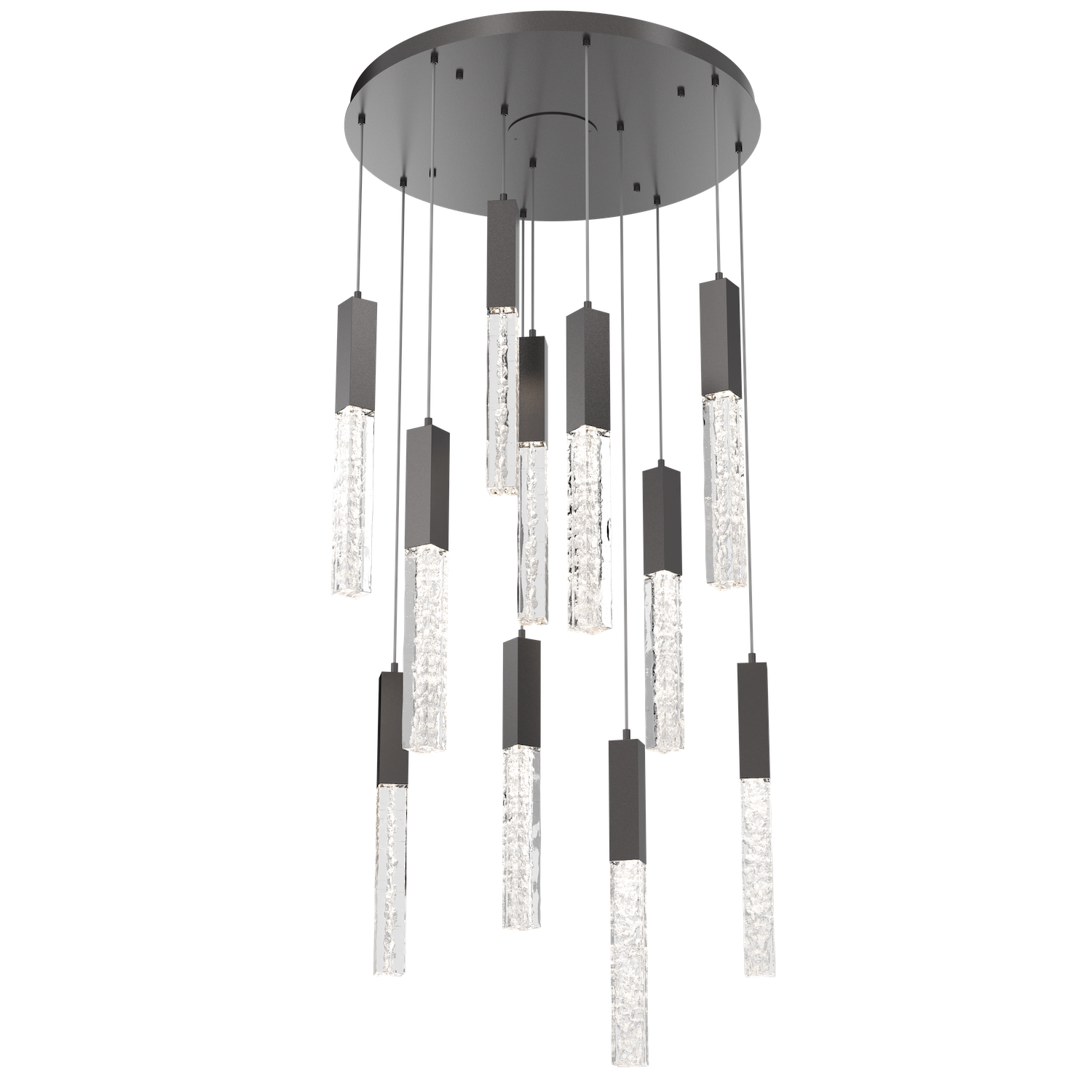 CHB0060-11-GP-GC-Hammerton-Studio-Axis-11-Light-Pendant-Chandelier-with-Graphite-finish-and-clear-cast-glass-and-LED-lamping
