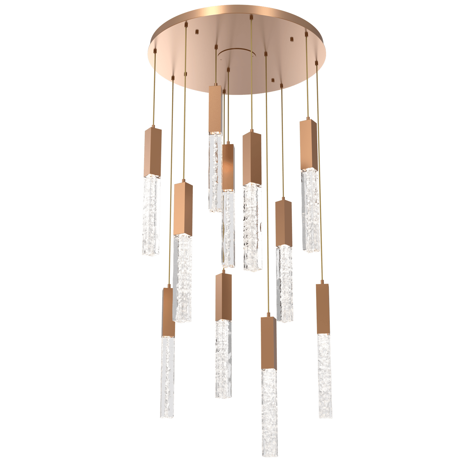 CHB0060-11-NB-GC-Hammerton-Studio-Axis-11-Light-Pendant-Chandelier-with-Novel-Brass-finish-and-clear-cast-glass-and-LED-lamping