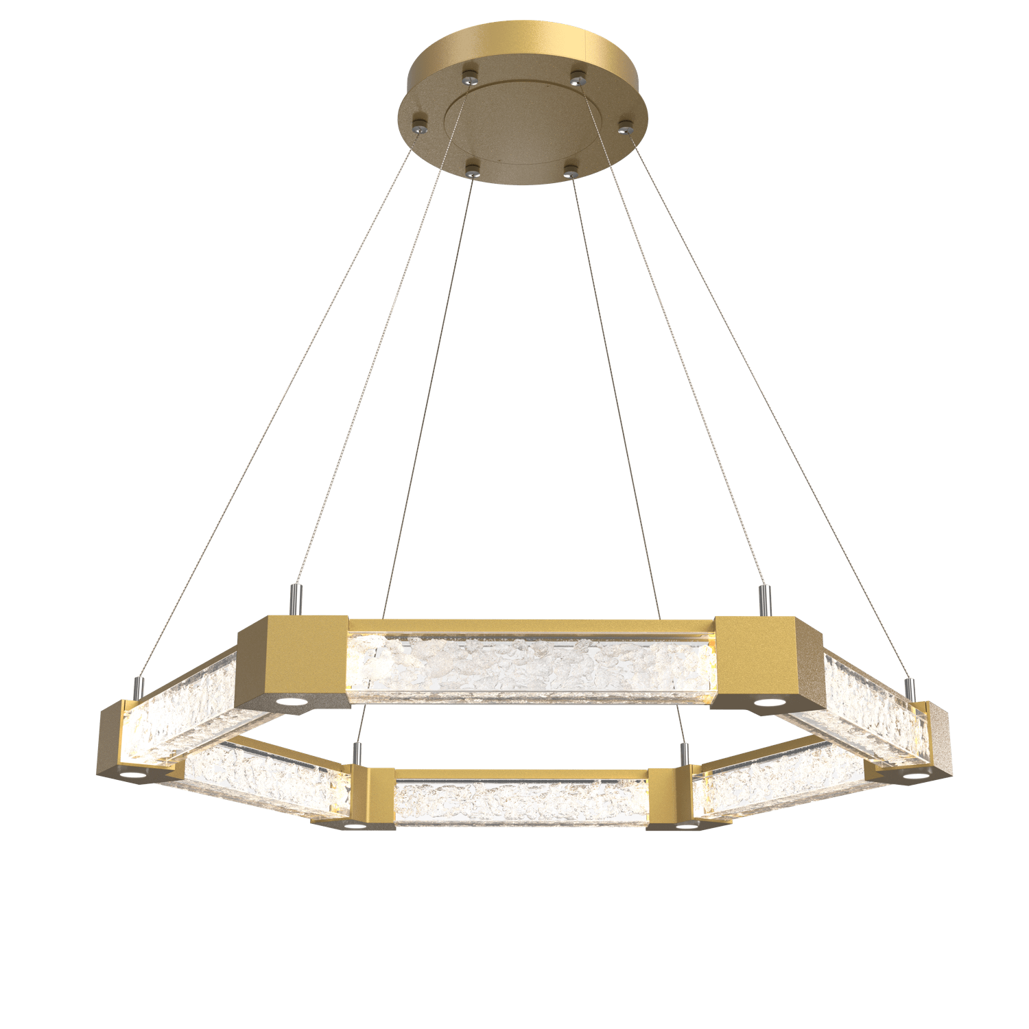 CHB0060-35-GB-GC-Hammerton-Studio-Axis-Hexagonal-Ring-Chandelier-with-Gilded-Brass-finish-and-clear-cast-glass-and-LED-lamping