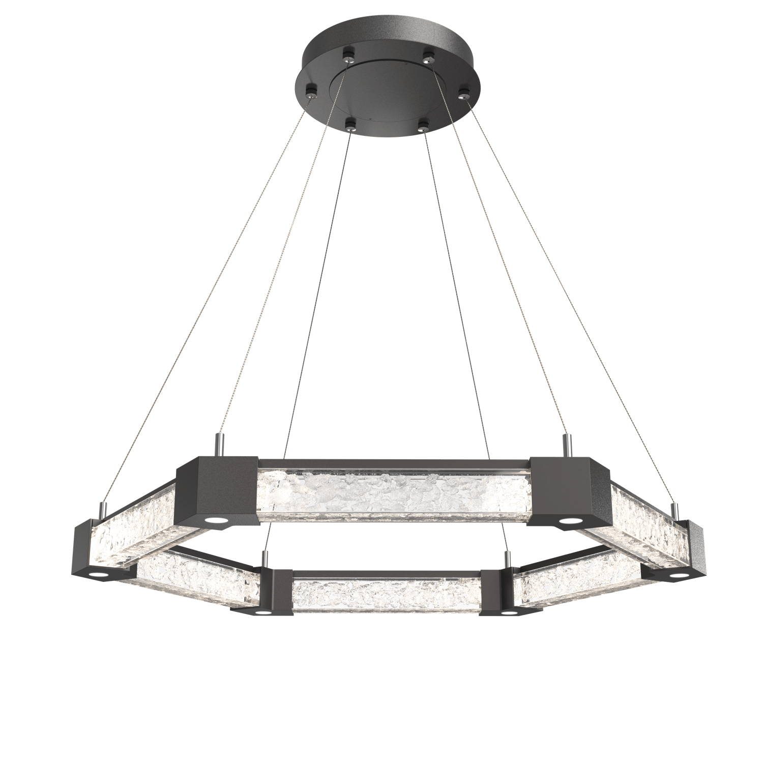 CHB0060-35-GP-GC-Hammerton-Studio-Axis-Hexagonal-Ring-Chandelier-with-Graphite-finish-and-clear-cast-glass-and-LED-lamping