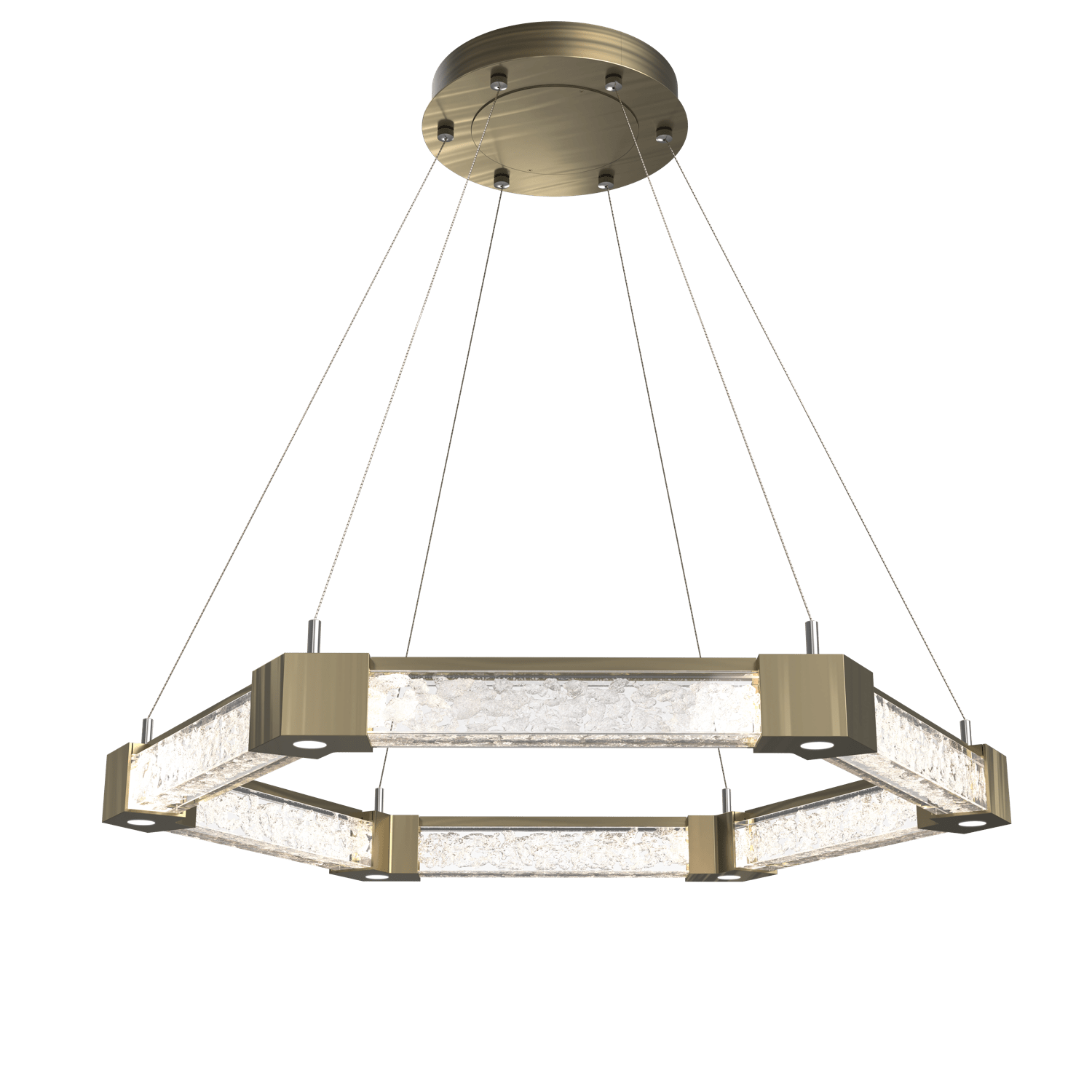 CHB0060-35-HB-GC-Hammerton-Studio-Axis-Hexagonal-Ring-Chandelier-with-Heritage-Brass-finish-and-clear-cast-glass-and-LED-lamping