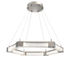 Hammerton Studio Axis Hexagonal Modern Chandelier CHB0060-35-BS in Beige Silver