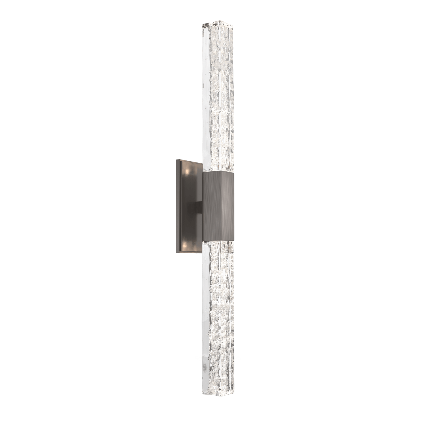 IDB0060-02-GM-GC-Hammerton-Studio-Axis-Double-Wall-Sconce-with-Gunmetal-finish-and-clear-cast-glass-and-LED-lamping