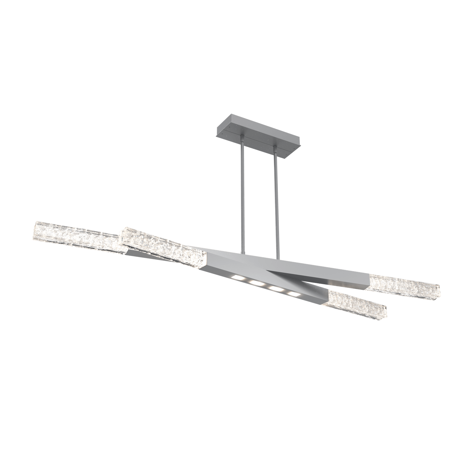 PLB0060-64-CS-GC-Hammerton-Studio-Axis-Pivot-64-inch-Linear-Chandelier-with-Classic-Silver-finish-and-clear-cast-glass-and-LED-lamping