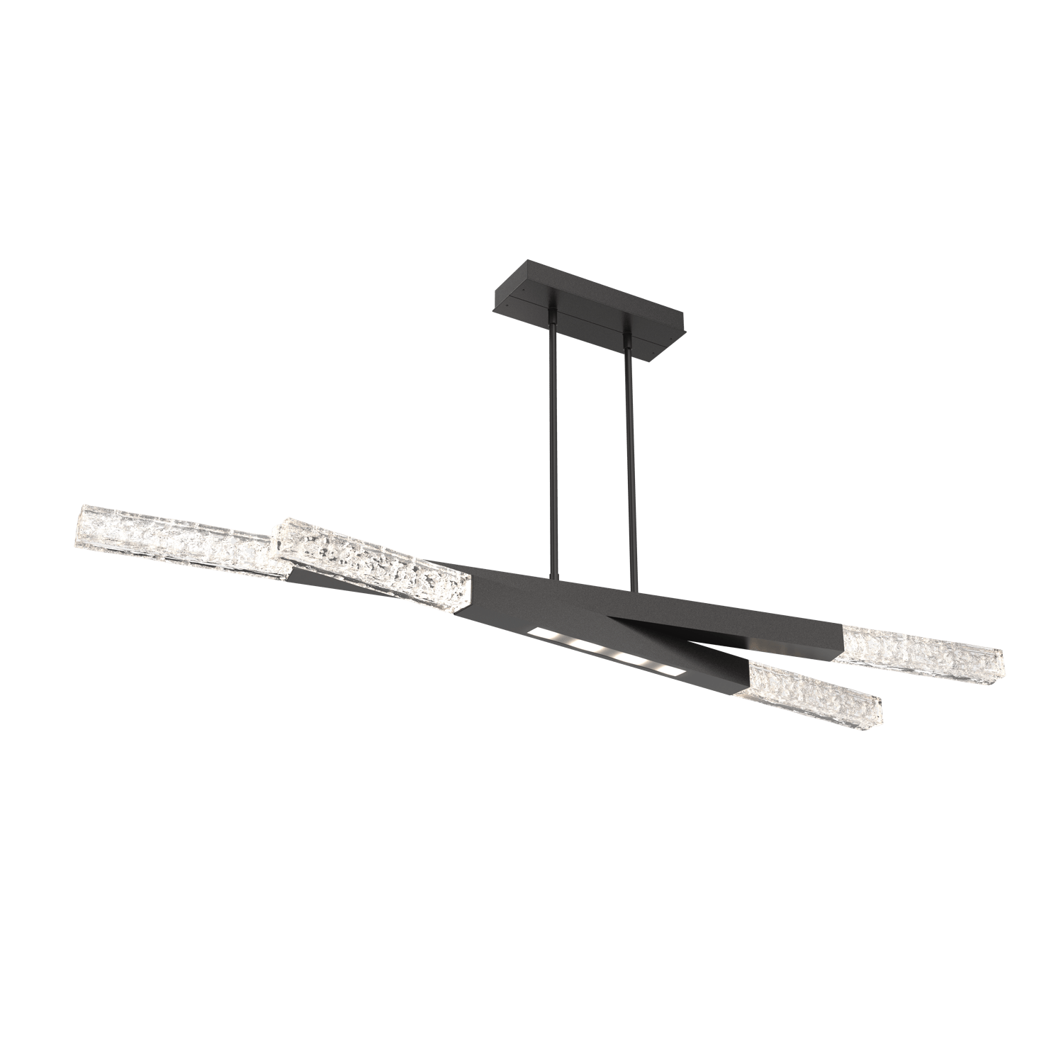 PLB0060-64-GP-GC-Hammerton-Studio-Axis-Pivot-64-inch-Linear-Chandelier-with-Graphite-finish-and-clear-cast-glass-and-LED-lamping