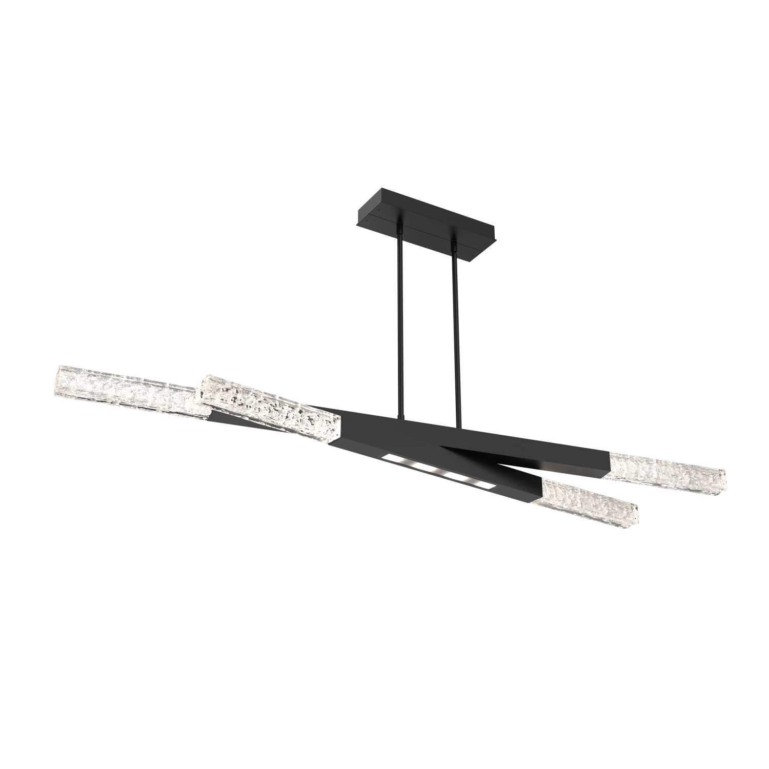 PLB0060-64-MB-GC-Hammerton-Studio-Axis-Pivot-64-inch-Linear-Chandelier-with-Matte-Black-finish-and-clear-cast-glass-and-LED-lamping