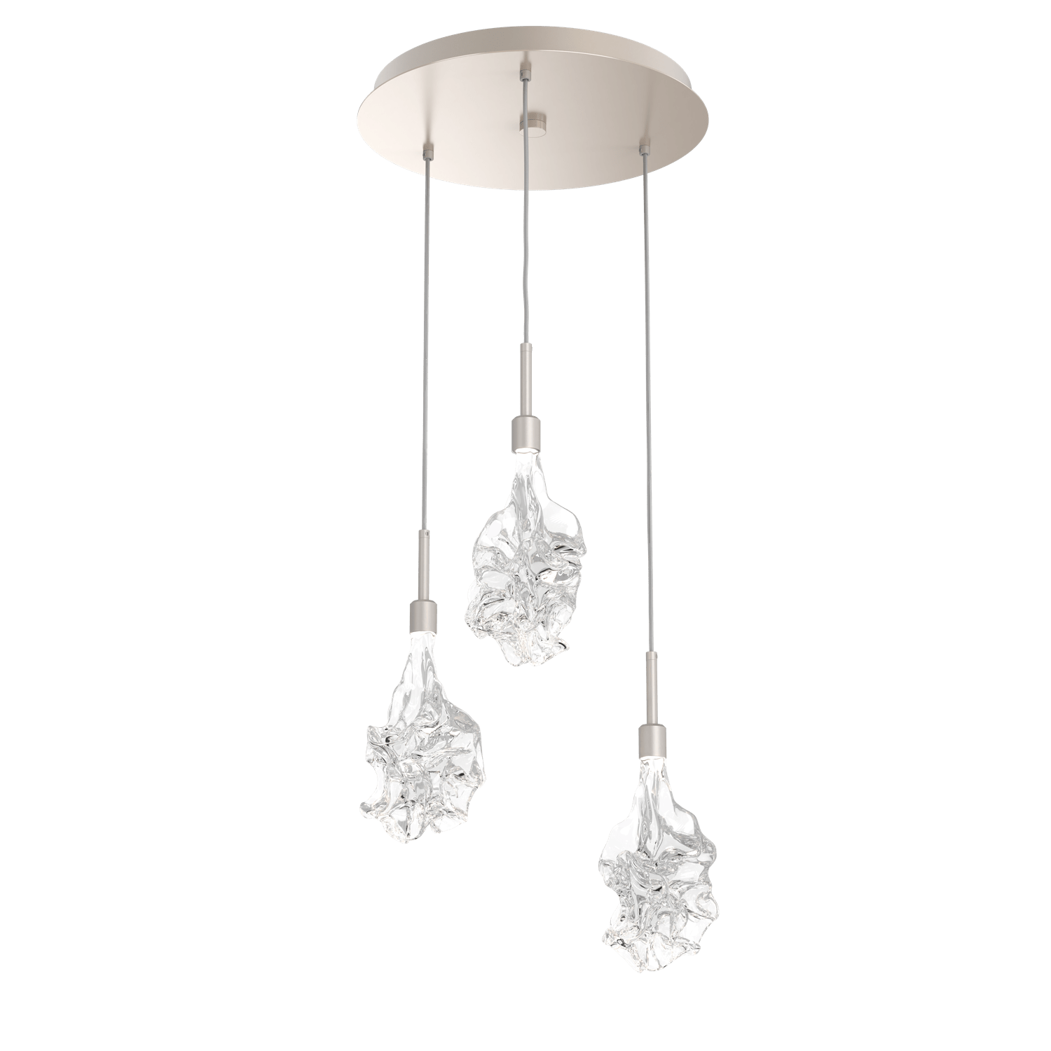 CHB0059-03-BS-Hammerton-Studio-Blossom-3-light-round-pendant-chandelier-with-metallic-beige-silver-finish-and-clear-handblown-crystal-glass-shades-and-LED-lamping