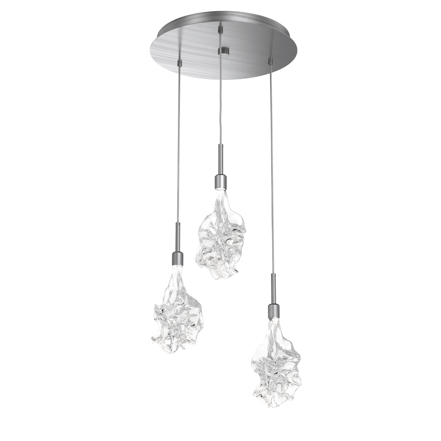 CHB0059-03-GM-Hammerton-Studio-Blossom-3-light-round-pendant-chandelier-with-gunmetal-finish-and-clear-handblown-crystal-glass-shades-and-LED-lamping