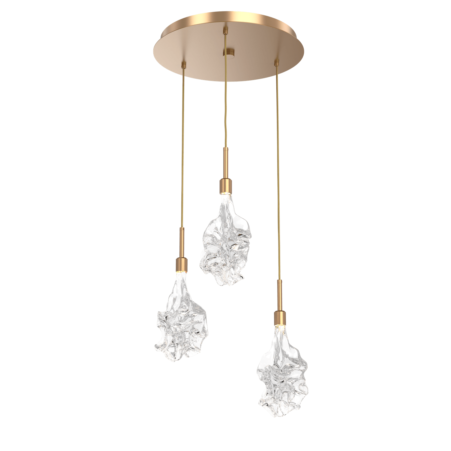 CHB0059-03-NB-Hammerton-Studio-Blossom-3-light-round-pendant-chandelier-with-novel-brass-finish-and-clear-handblown-crystal-glass-shades-and-LED-lamping