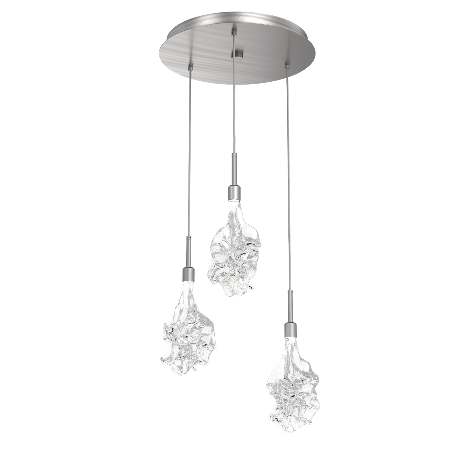 CHB0059-03-SN-Hammerton-Studio-Blossom-3-light-round-pendant-chandelier-with-satin-nickel-finish-and-clear-handblown-crystal-glass-shades-and-LED-lamping
