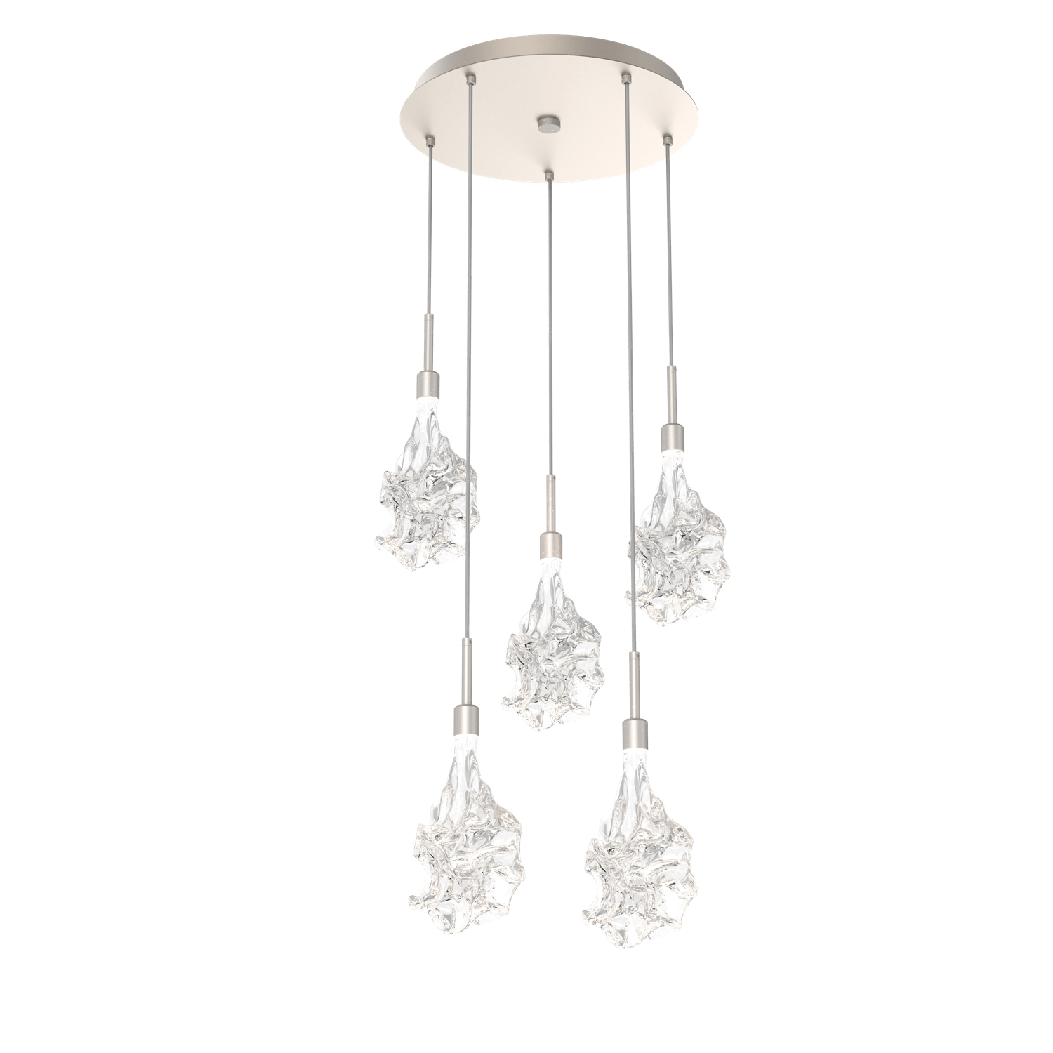 CHB0059-05-BS-Hammerton-Studio-Blossom-5-light-round-pendant-chandelier-with-metallic-beige-silver-finish-and-clear-handblown-crystal-glass-shades-and-LED-lamping