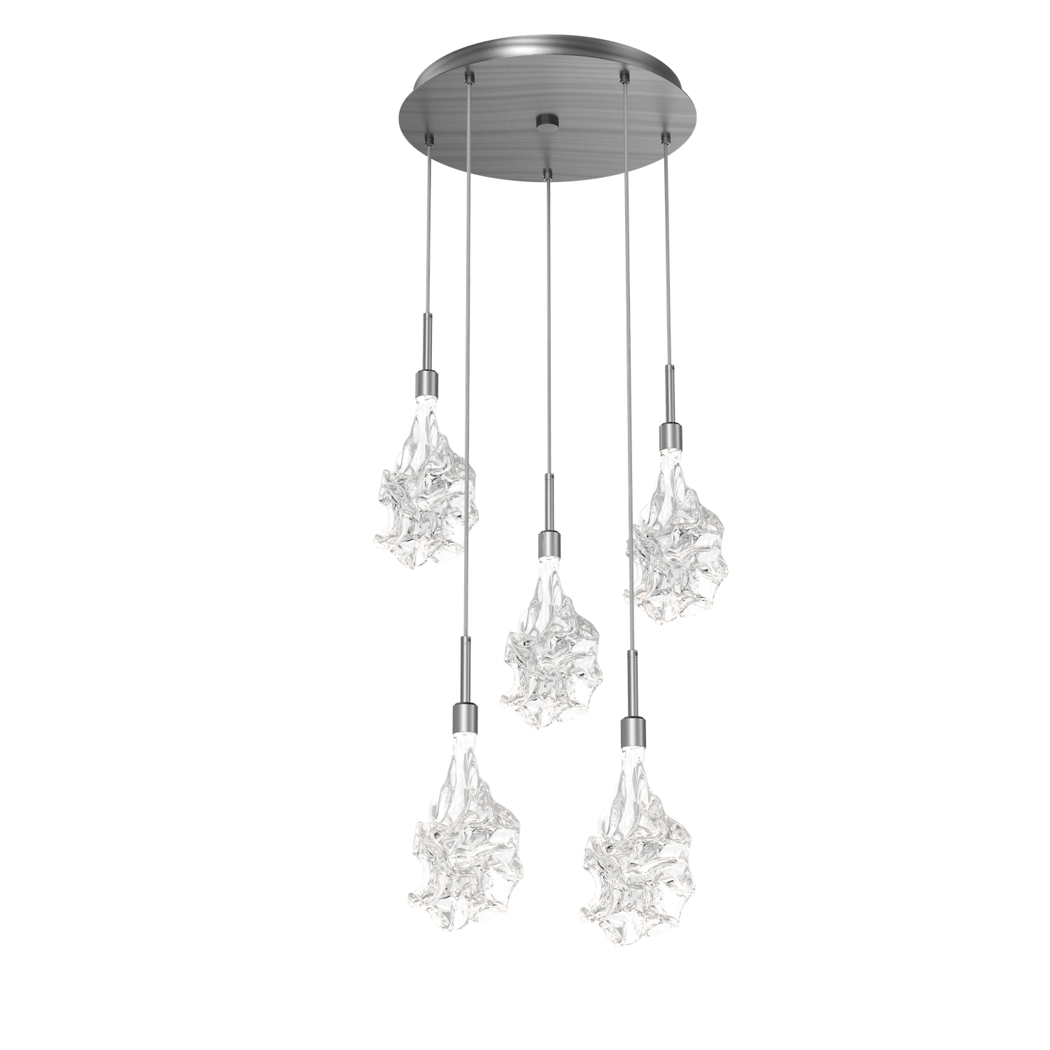 CHB0059-05-GM-Hammerton-Studio-Blossom-5-light-round-pendant-chandelier-with-gunmetal-finish-and-clear-handblown-crystal-glass-shades-and-LED-lamping