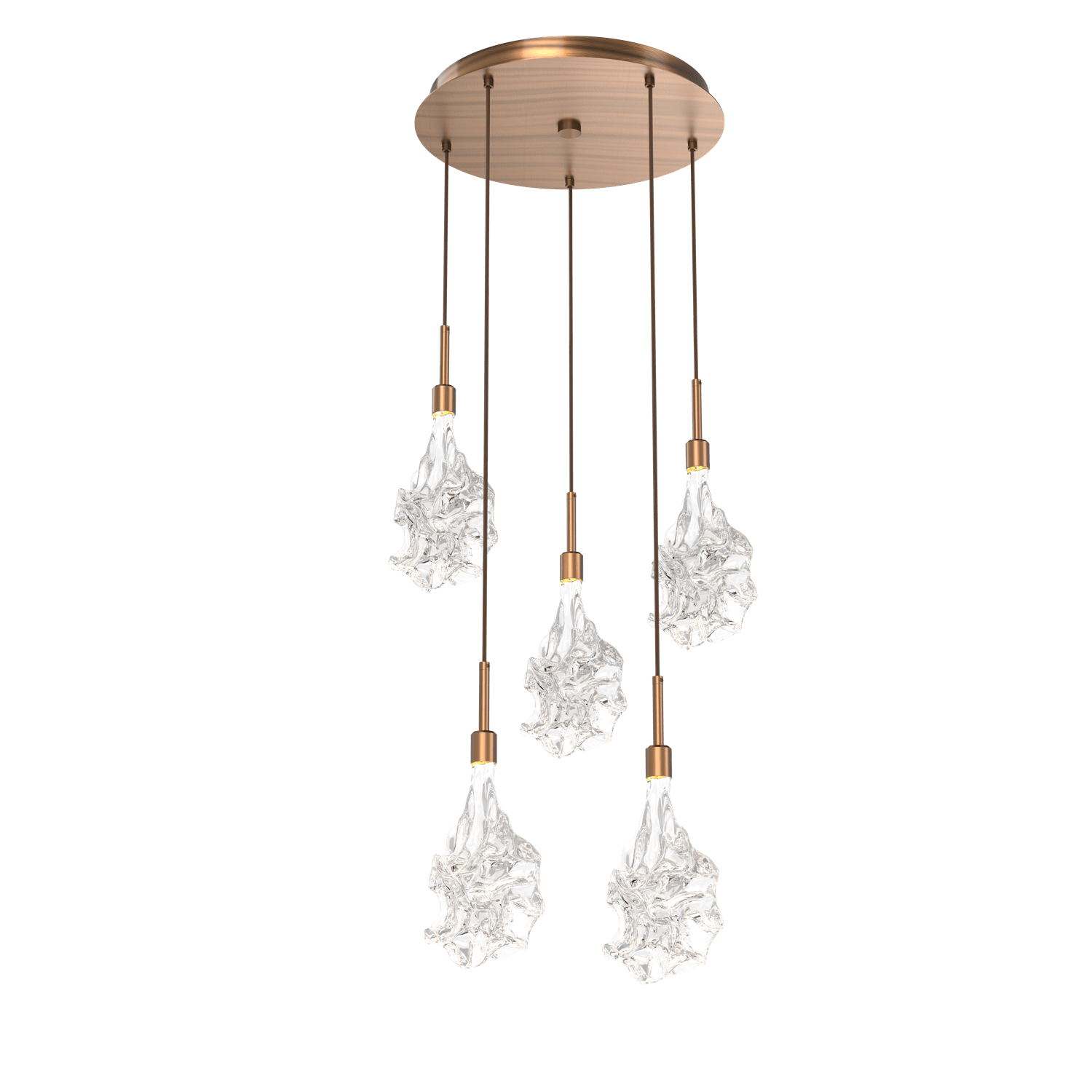 CHB0059-05-RB-Hammerton-Studio-Blossom-5-light-round-pendant-chandelier-with-oil-rubbed-bronze-finish-and-clear-handblown-crystal-glass-shades-and-LED-lamping