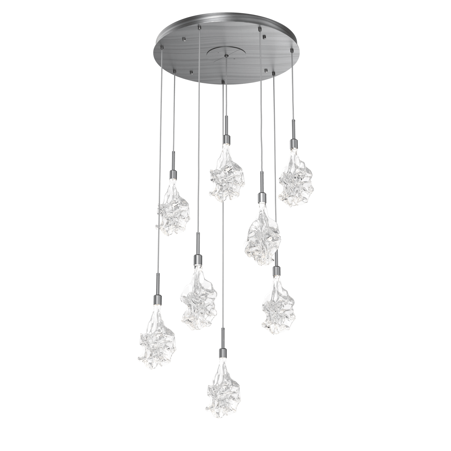 CHB0059-08-GM-Hammerton-Studio-Blossom-8-light-round-pendant-chandelier-with-gunmetal-finish-and-clear-handblown-crystal-glass-shades-and-LED-lamping