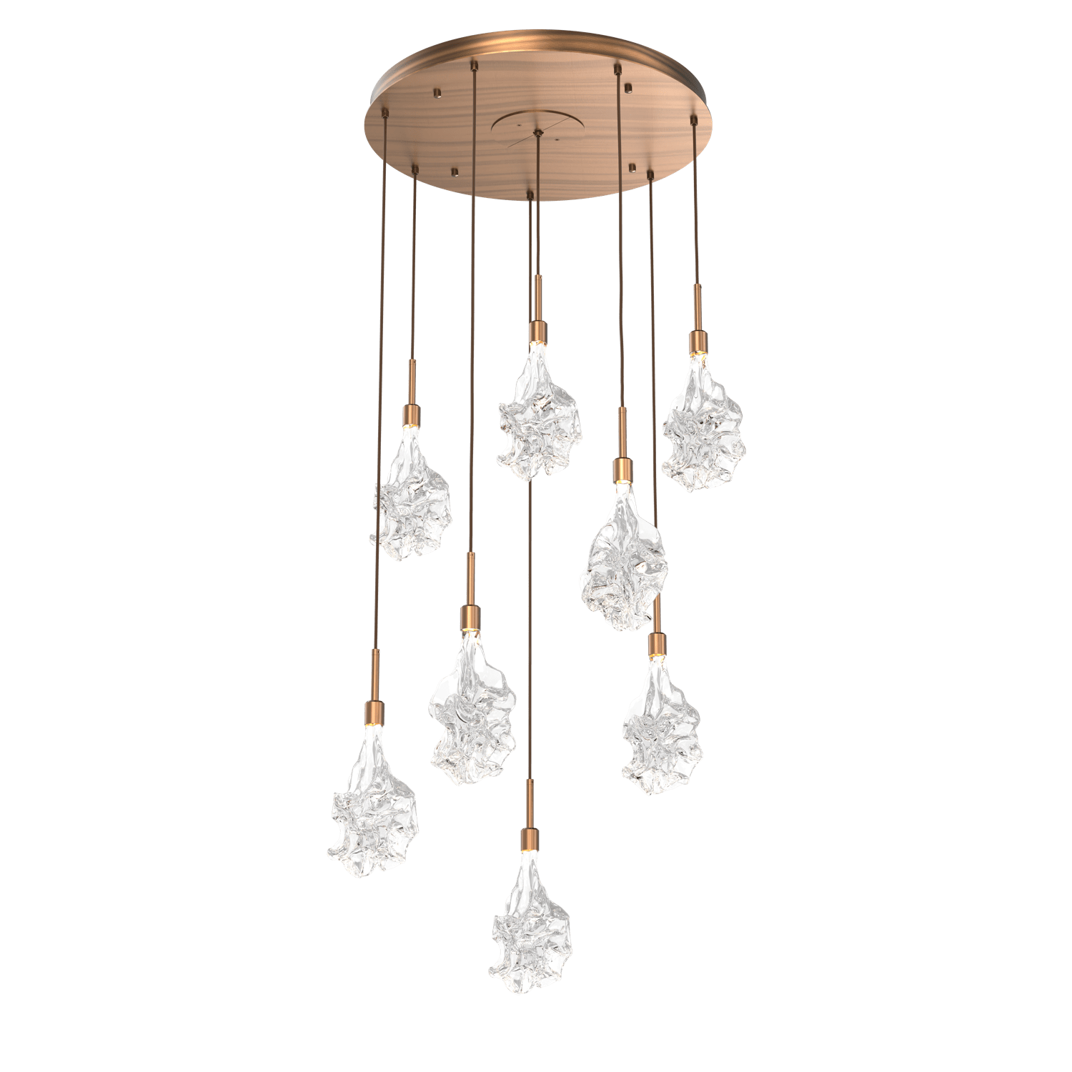 CHB0059-08-RB-Hammerton-Studio-Blossom-8-light-round-pendant-chandelier-with-oil-rubbed-bronze-finish-and-clear-handblown-crystal-glass-shades-and-LED-lamping