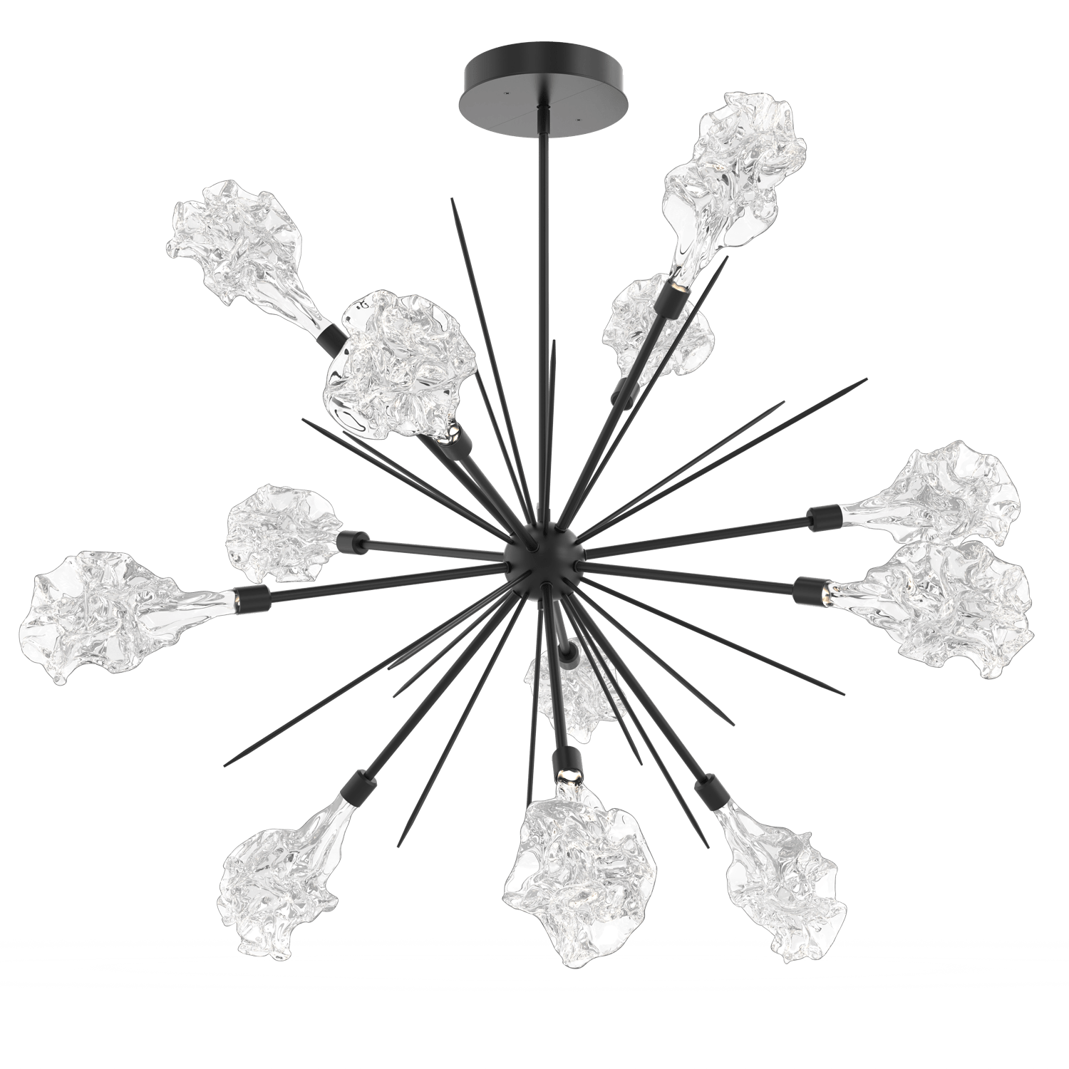 CHB0059-0B-MB-Hammerton-Studio-Blossom-47-inch-starburst-chandelier-with-matte-black-finish-and-clear-handblown-crystal-glass-shades-and-LED-lamping