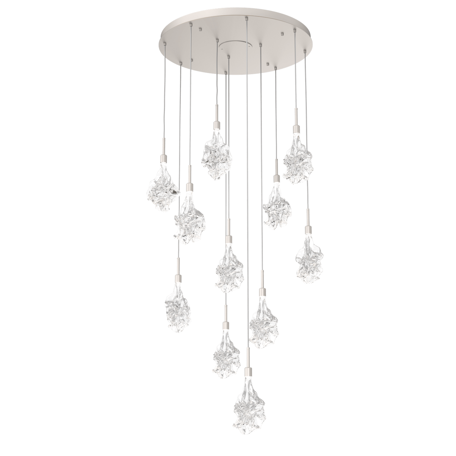 CHB0059-11-BS-Hammerton-Studio-Blossom-11-light-round-pendant-chandelier-with-metallic-beige-silver-finish-and-clear-handblown-crystal-glass-shades-and-LED-lamping