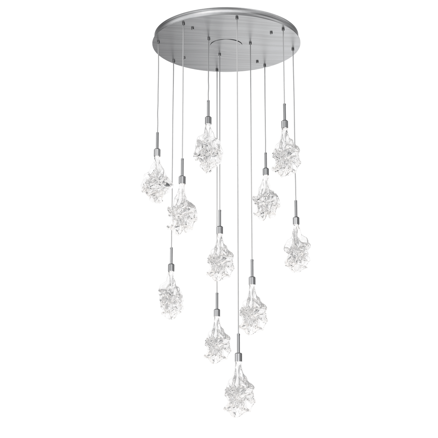 CHB0059-11-GM-Hammerton-Studio-Blossom-11-light-round-pendant-chandelier-with-gunmetal-finish-and-clear-handblown-crystal-glass-shades-and-LED-lamping