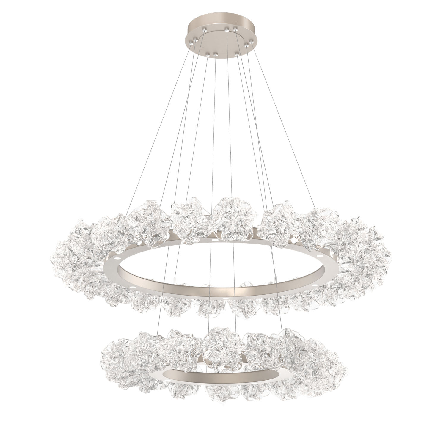 CHB0059-2B-BS-Hammerton-Studio-Blossom-50-inch-two-tier-radial-ring-chandelier-with-metallic-beige-silver-finish-and-clear-handblown-crystal-glass-shades-and-LED-lamping