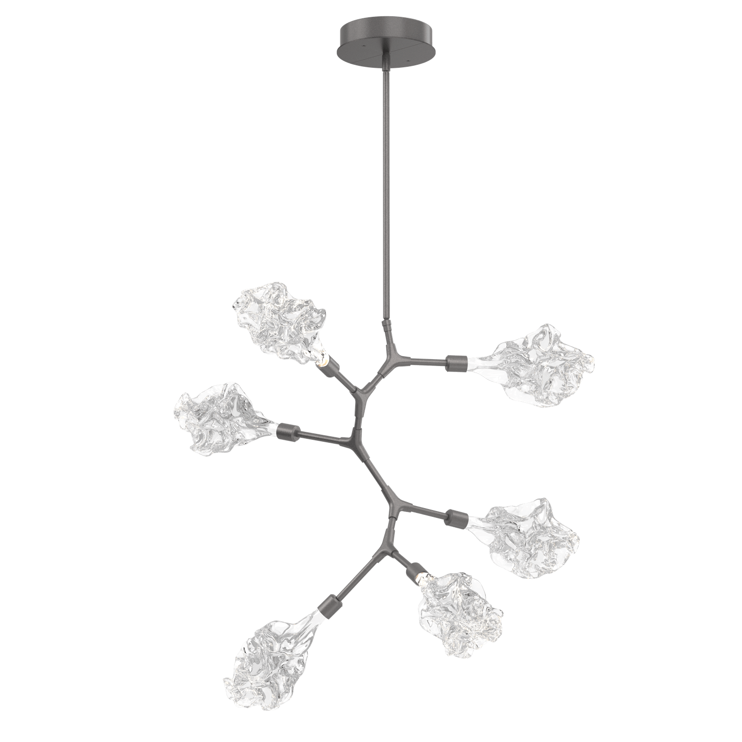 CHB0059-VA-GP-Hammerton-Studio-Blossom-6-light-organic-vine-chandelier-with-graphite-finish-and-clear-handblown-crystal-glass-shades-and-LED-lamping