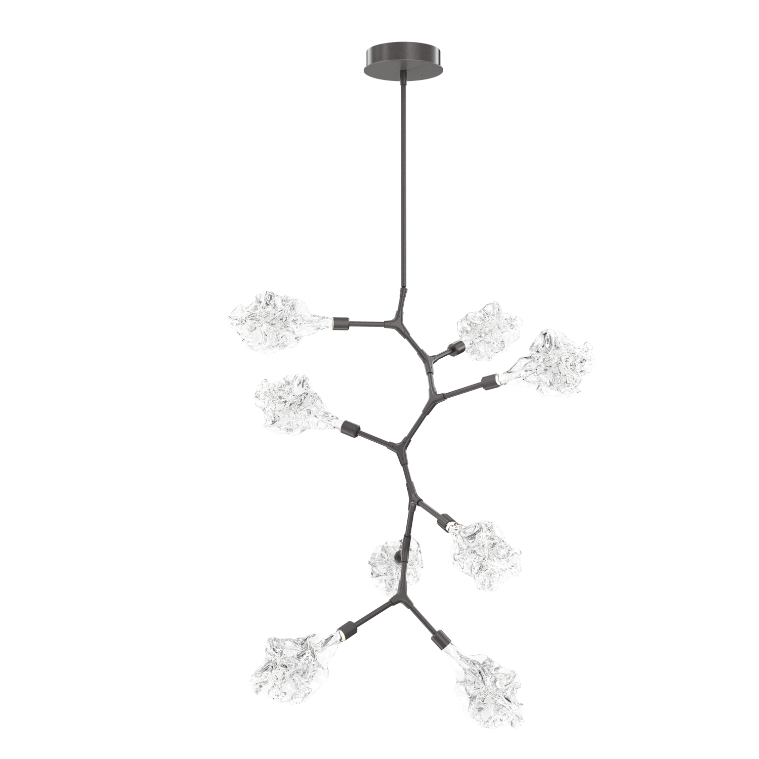 CHB0059-VB-GP-Hammerton-Studio-Blossom-8-light-organic-vine-chandelier-with-graphite-finish-and-clear-handblown-crystal-glass-shades-and-LED-lamping
