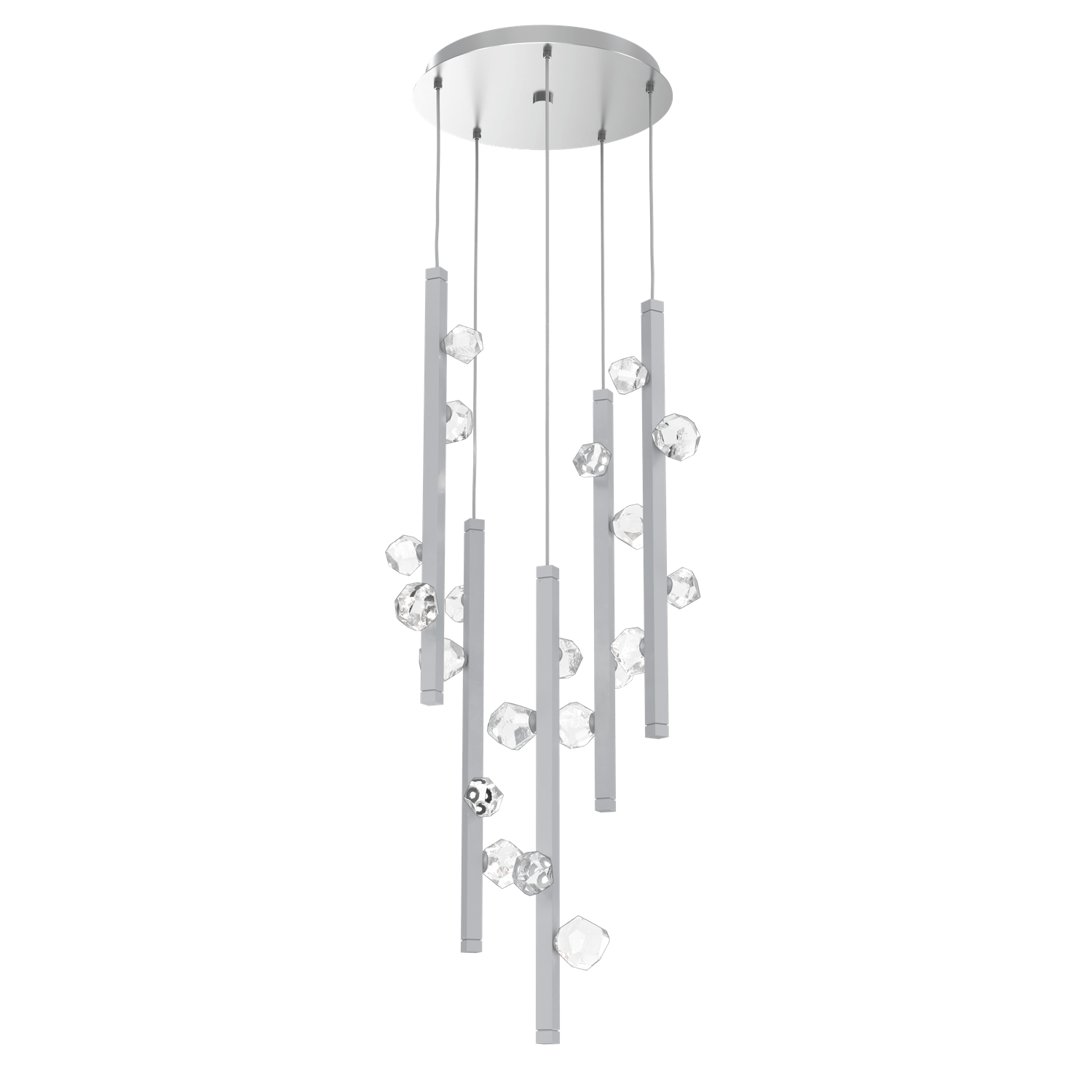 CHB0070-05-CS-Hammerton-Studio-Stella-5-light-round-pendant-chandelier-with-classic-silver-finish-and-clear-cast-glass-shades-and-LED-lamping