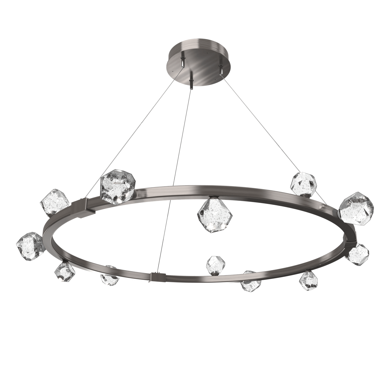CHB0070-40-GM-Hammerton-Studio-Stella-40-inch-radial-ring-chandelier-with-gunmetal-finish-and-clear-cast-glass-shades-and-LED-lamping