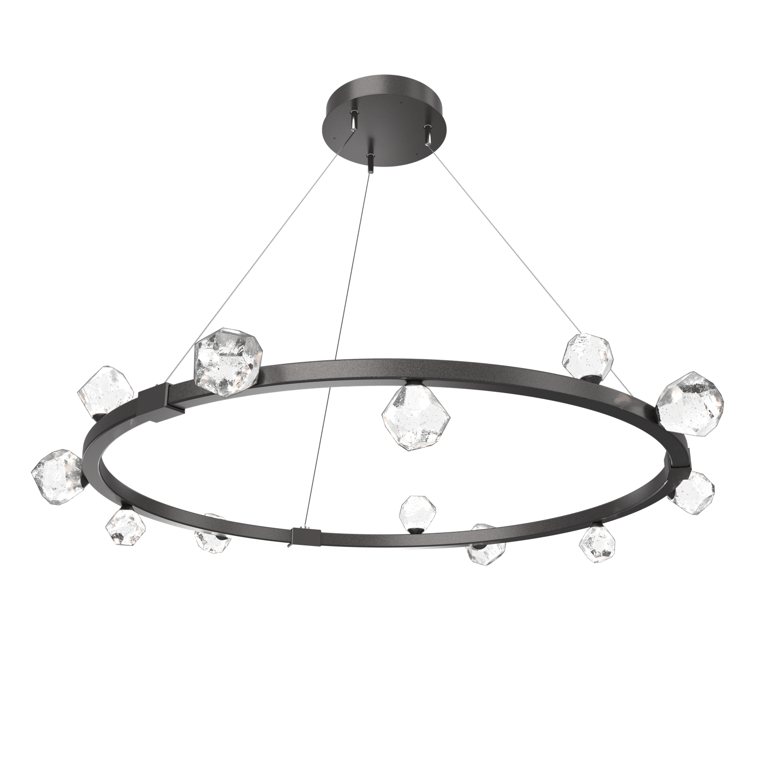 CHB0070-40-GP-Hammerton-Studio-Stella-40-inch-radial-ring-chandelier-with-graphite-finish-and-clear-cast-glass-shades-and-LED-lamping