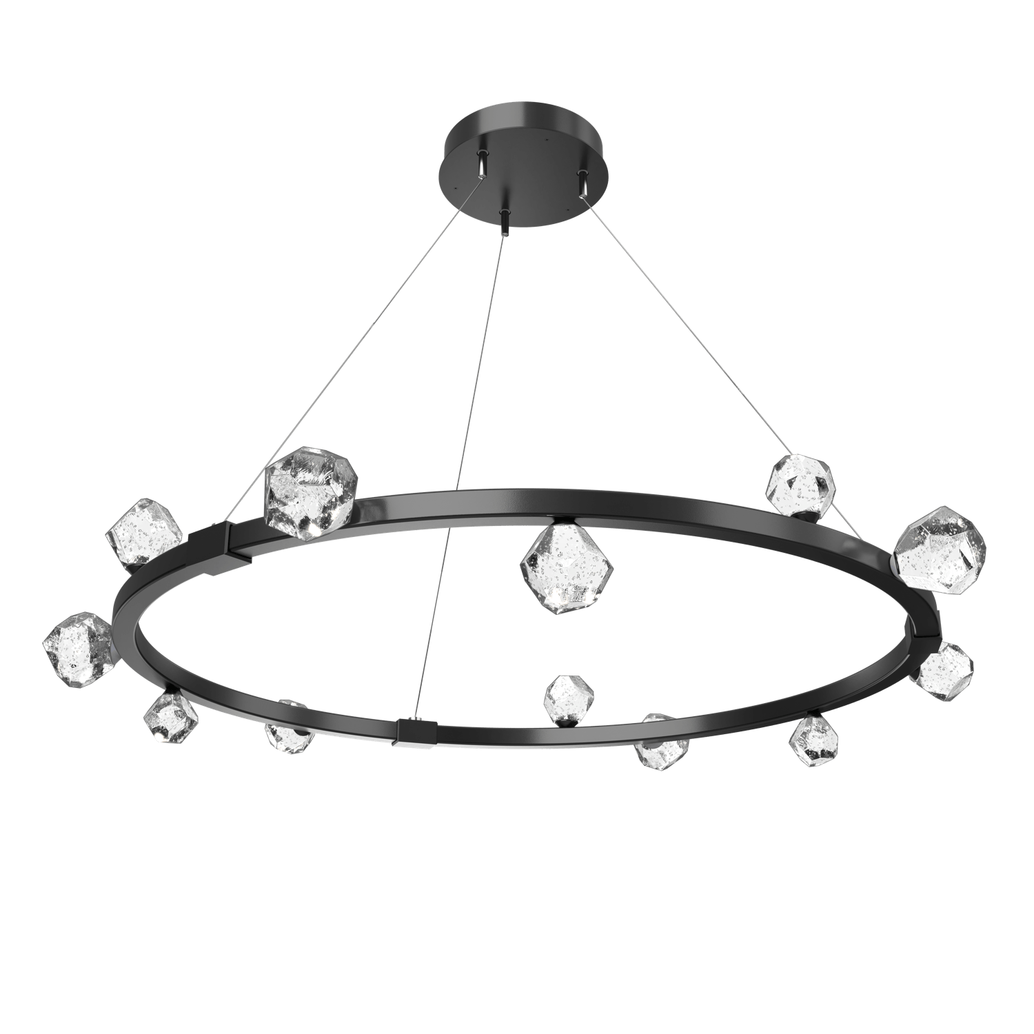 CHB0070-40-MB-Hammerton-Studio-Stella-40-inch-radial-ring-chandelier-with-matte-black-finish-and-clear-cast-glass-shades-and-LED-lamping