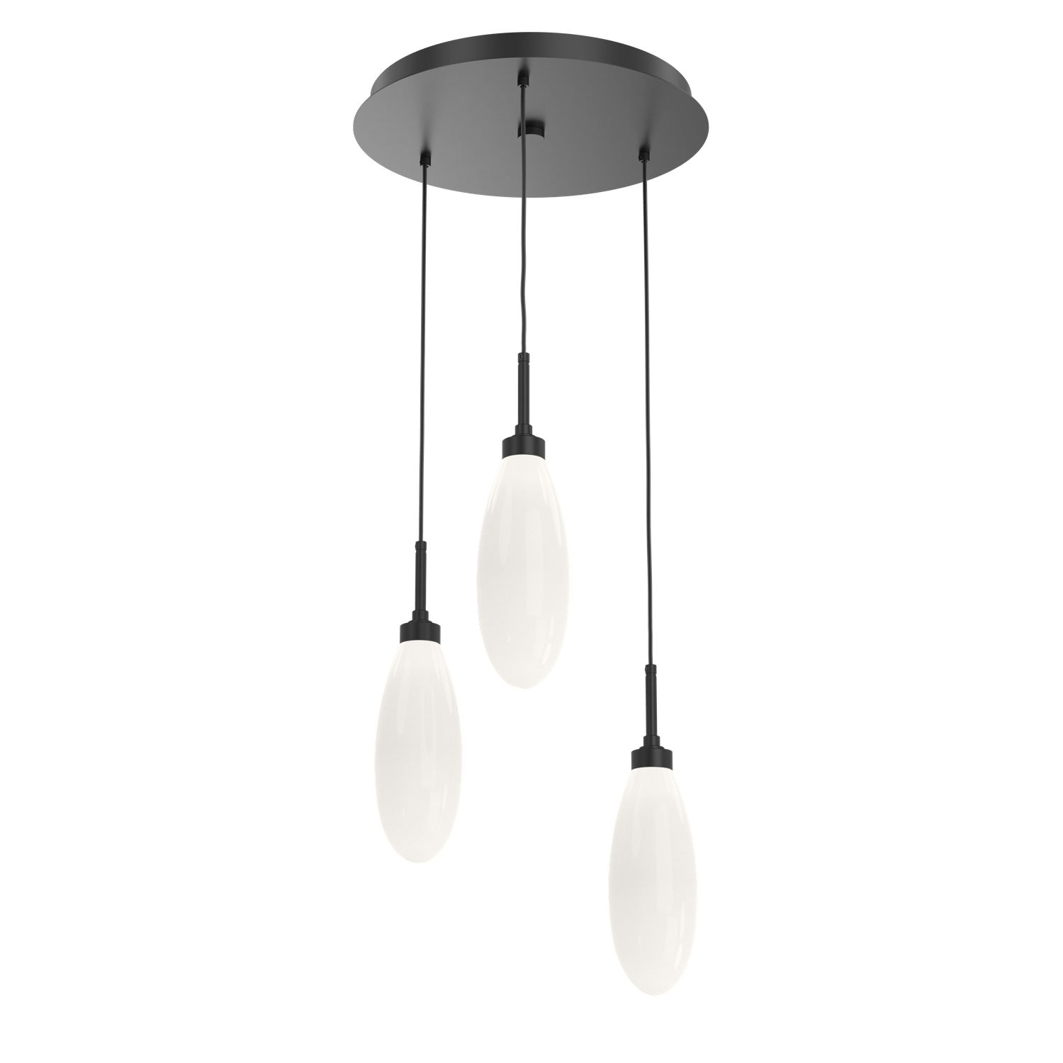 CHB0071-03-MB-WL-LL-Hammerton-Studio-Fiori-3-light-round-pendant-chandelier-with-matte-black-finish-and-opal-white-glass-shades-and-LED-lamping