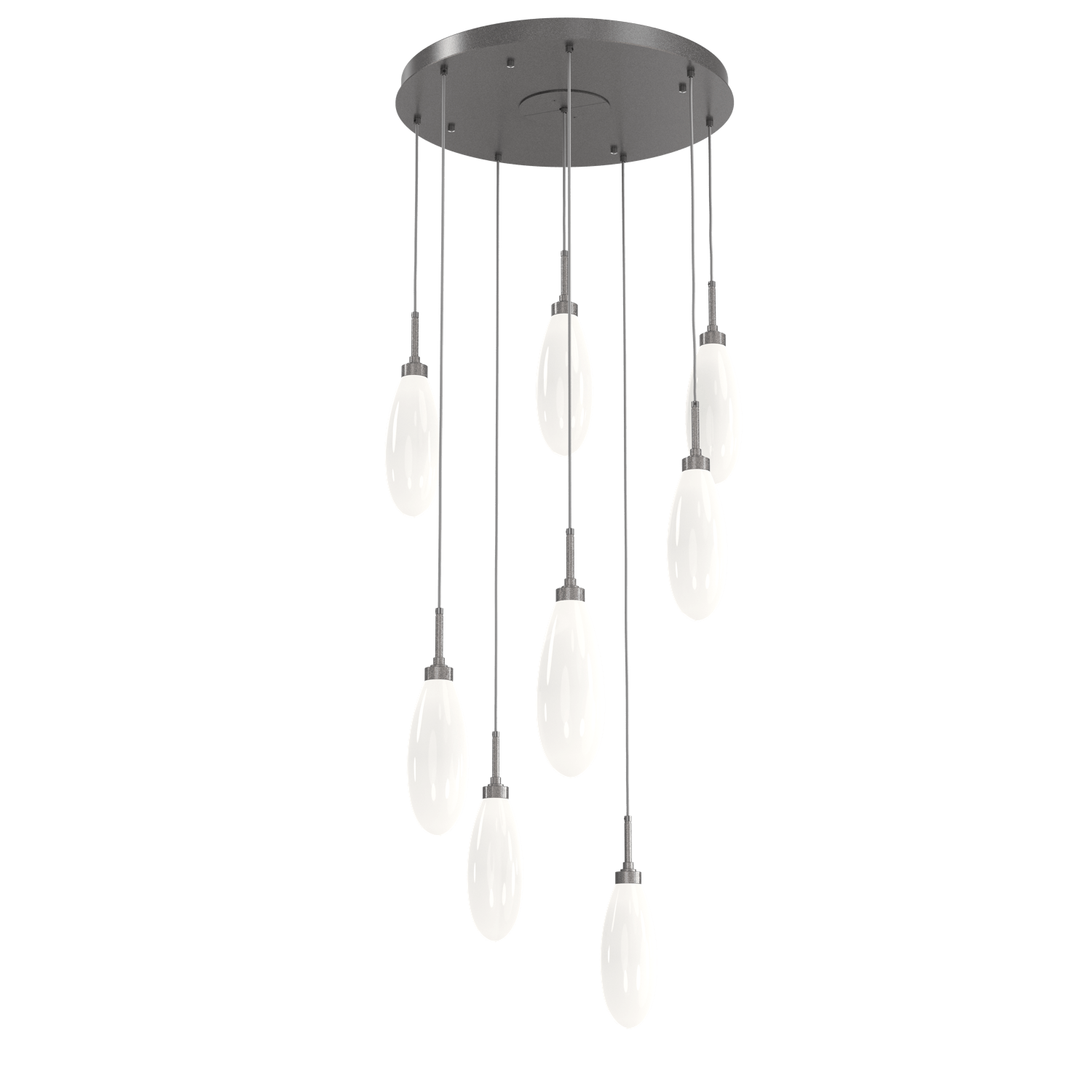 CHB0071-08-GP-WL-LL-Hammerton-Studio-Fiori-8-light-round-pendant-chandelier-with-graphite-finish-and-opal-white-glass-shades-and-LED-lamping